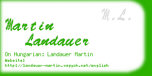 martin landauer business card